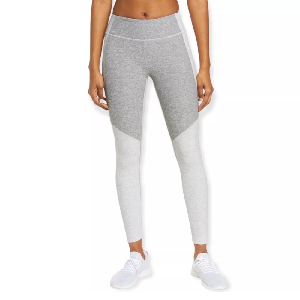 Outdoor Voices TwoTone Warmup Leggings Dove/Ash Grey Colorblock Leggings Size XS